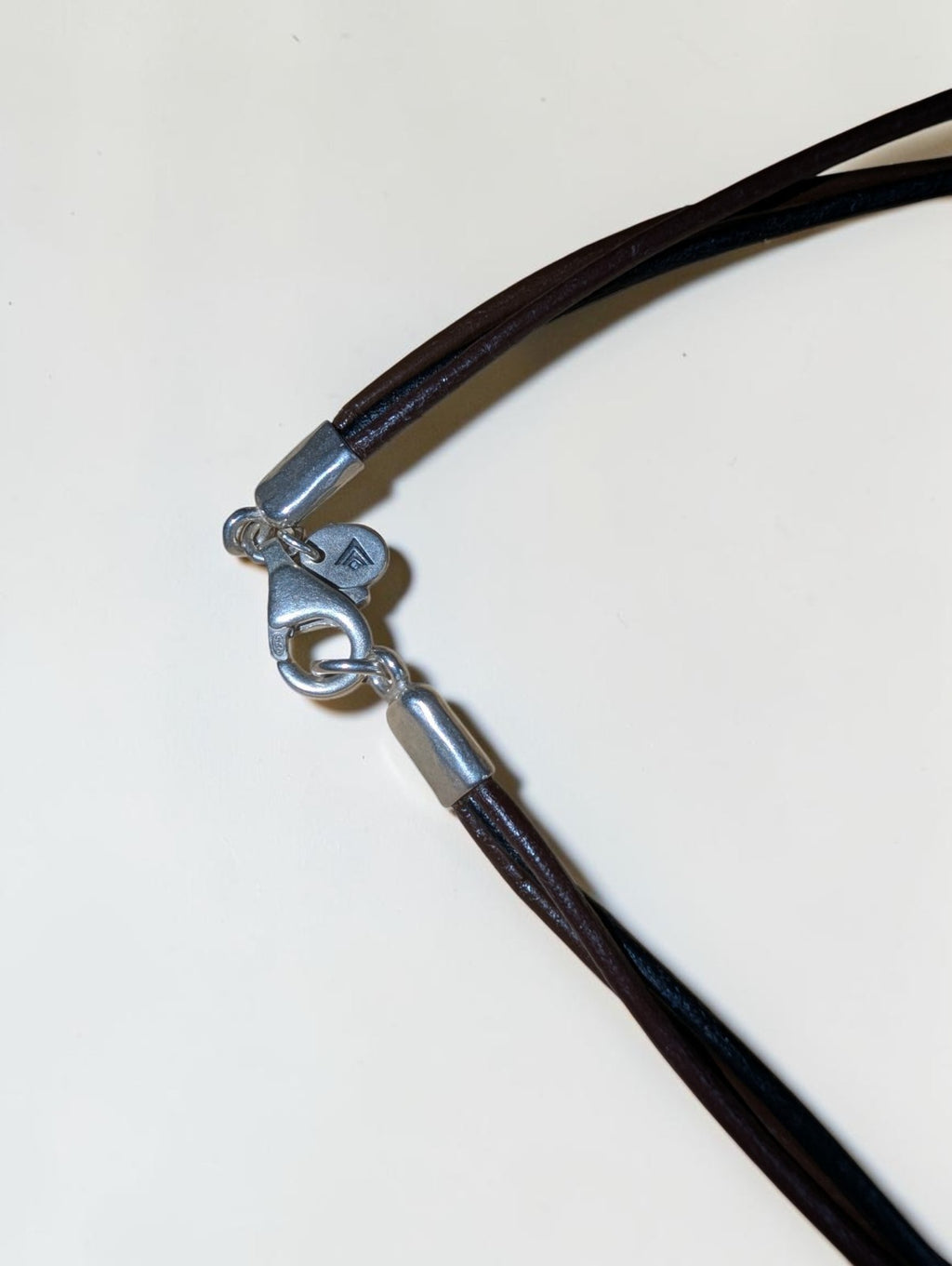 Silpada Liquid Sterling Silver Tube Bead and Leather Necklace 3 Strand, 30"
