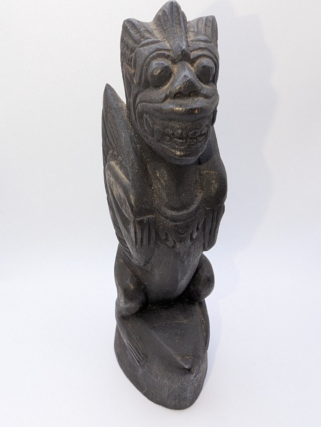 Vintage Wood Carved Garuda Mythology Bird, 7.5" Tall