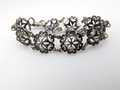 Antique Filigree Sterling Silver Chain Bracelet, 7"