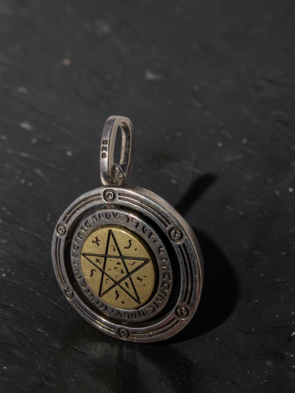 Rotatable Eye of Providence, Eye of Horus 925 Sterling Necklace Pendant