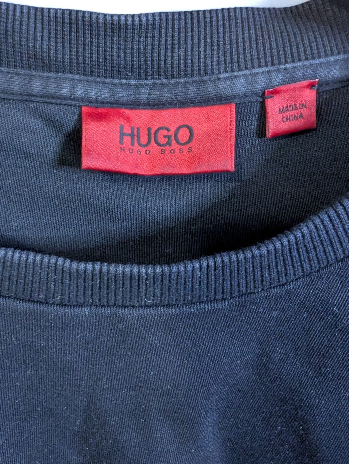 Hugo Boss Men's Crew Neck Sweatshirt, Red and Black, Size L