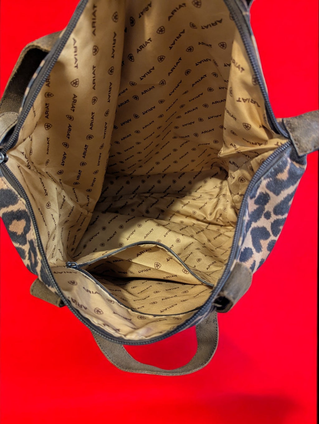 Ariat Leopard Print Nylon Tote Bag