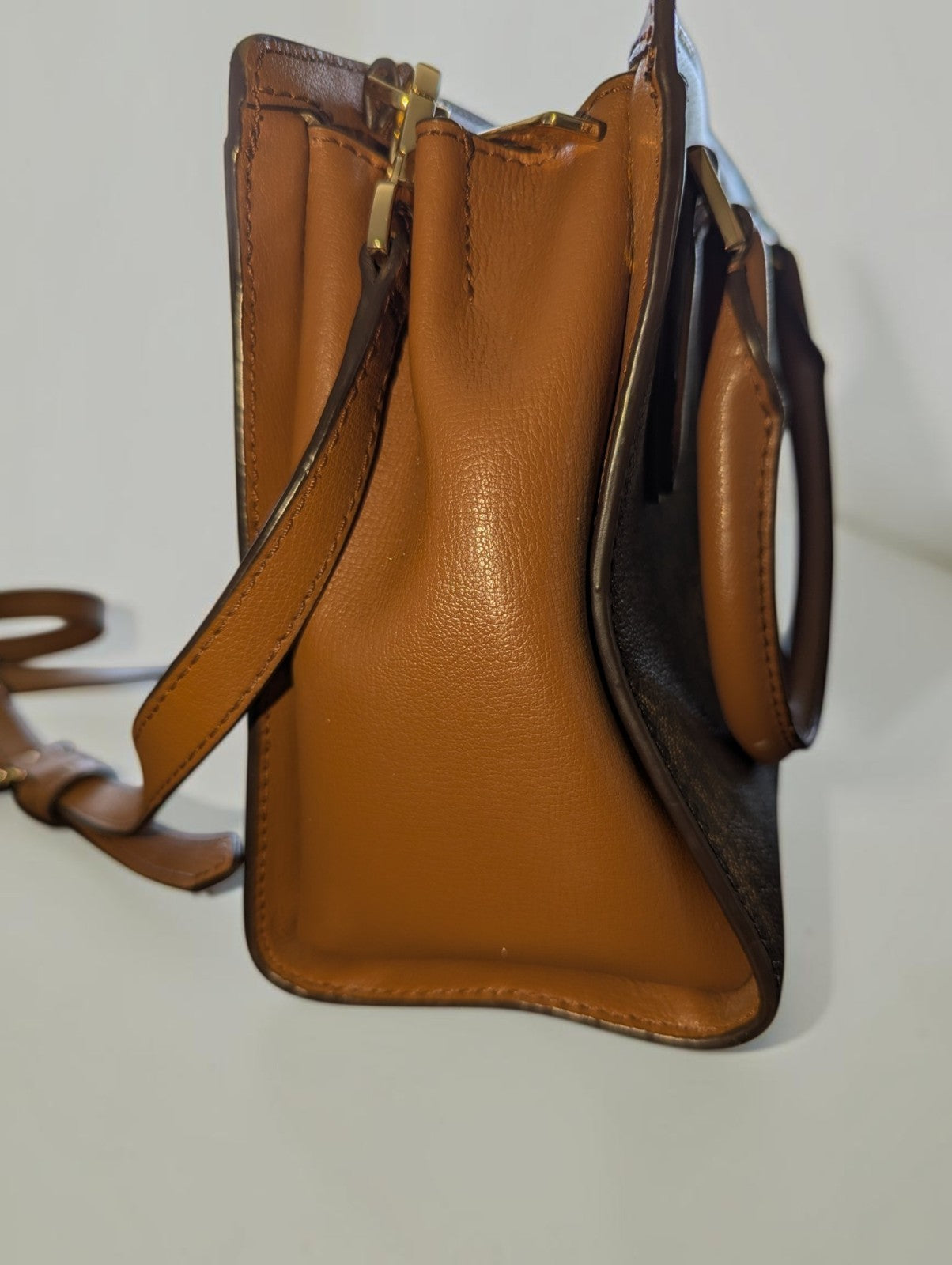 Michael Kors Mott Medium Messenger Satchel Bag, Brown Signature Print