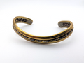 Vintage Sausalito Craftworks Silver and Brass Twisted Rope Cuff Bracelet, 7"