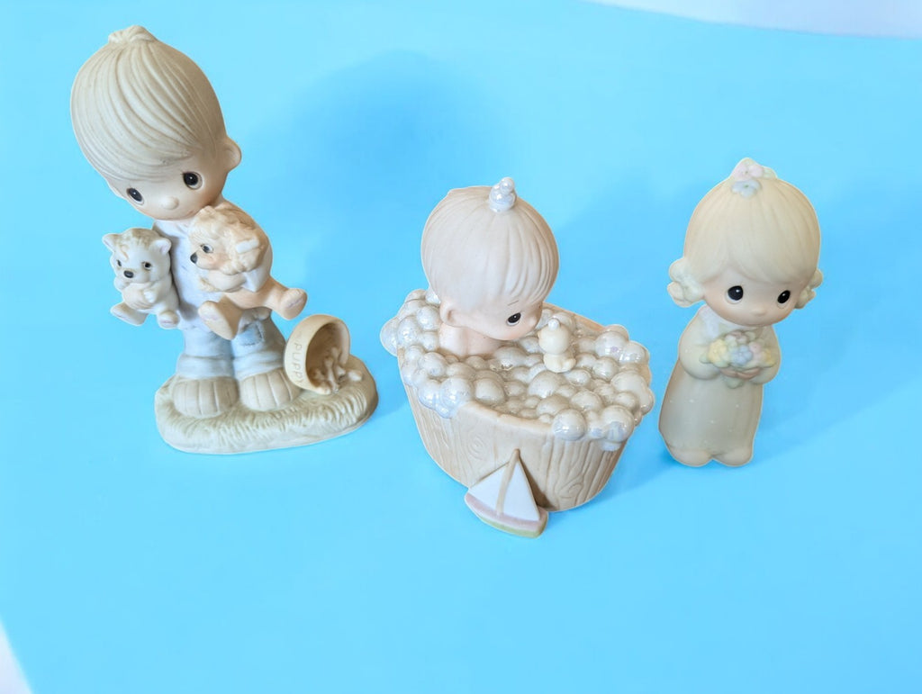 Vintage 1980s Precious Moments Figurines- Lot of 3, No boxes included