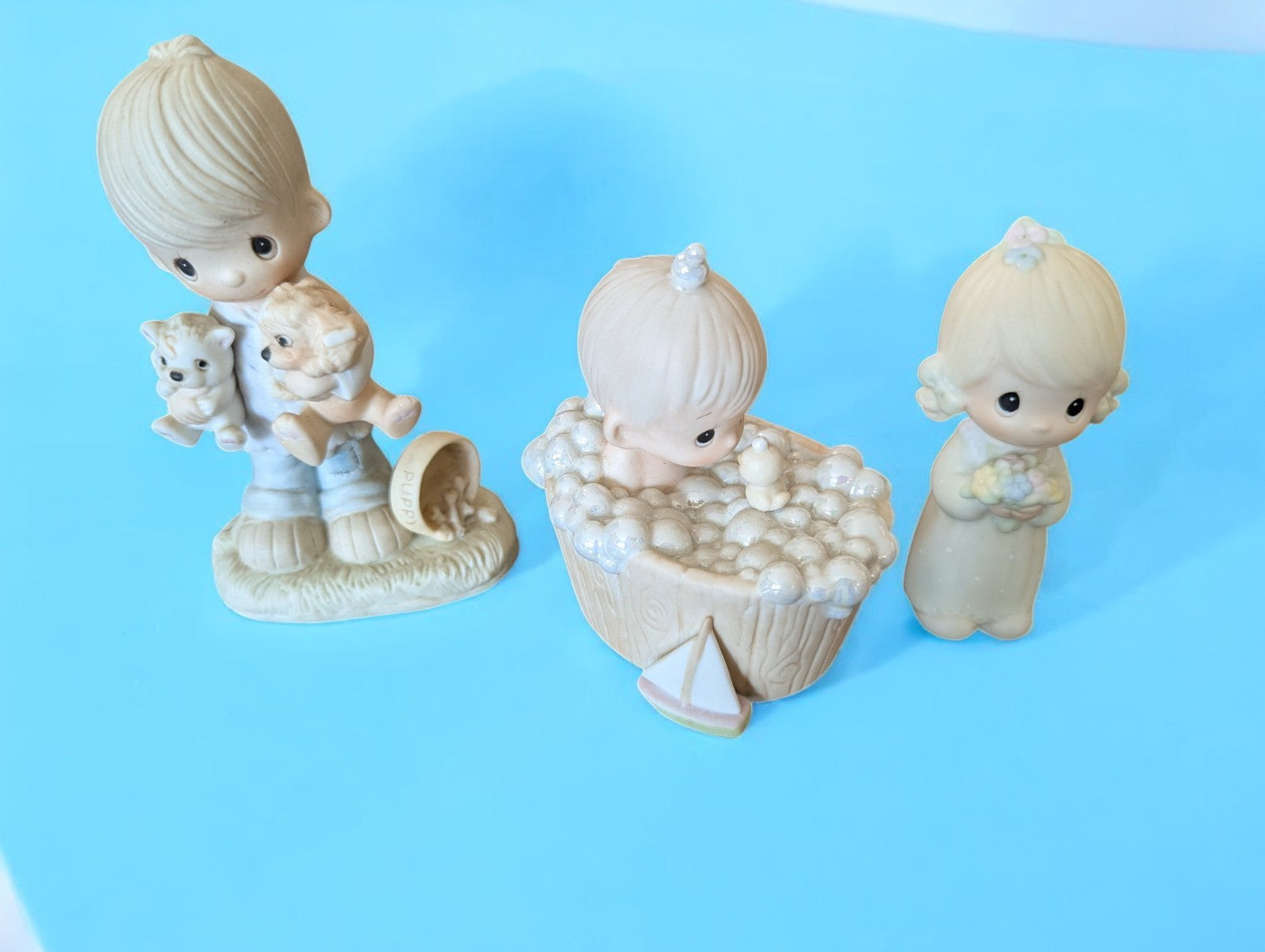 Vintage 1980s Precious Moments Figurines- Lot of 3, No boxes included