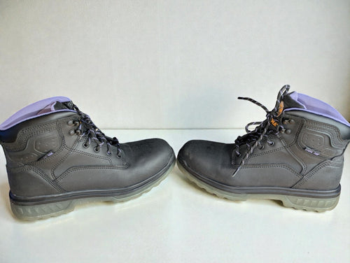 Brahma Women's Combustion 6" Steel Toe Work Boots, Size 8 Black and Purple