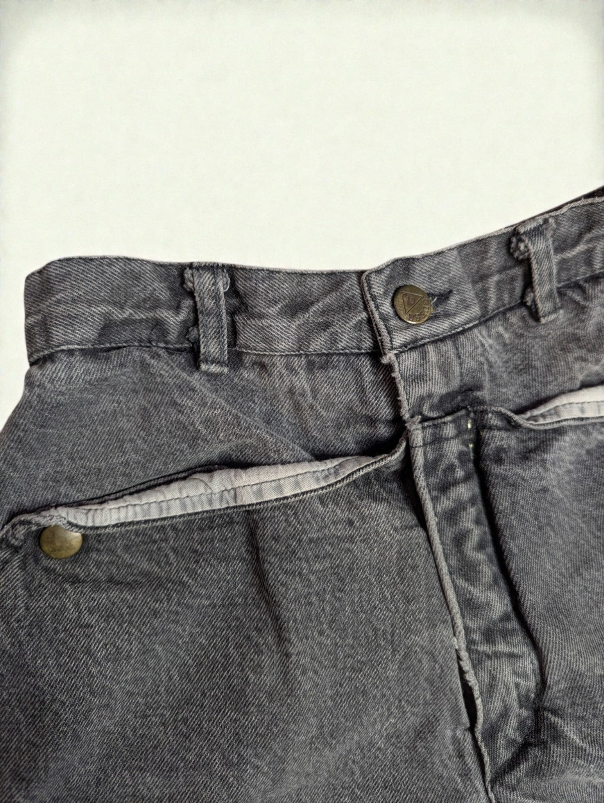 Y2K Guess Denim Women's Cargo Jeans Utility Pockets Grey, Size 2