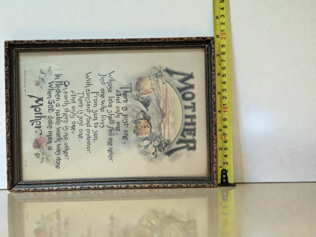 Antique Reinhal & Newman "Mother" Lithograph Print, Early 1900s #125