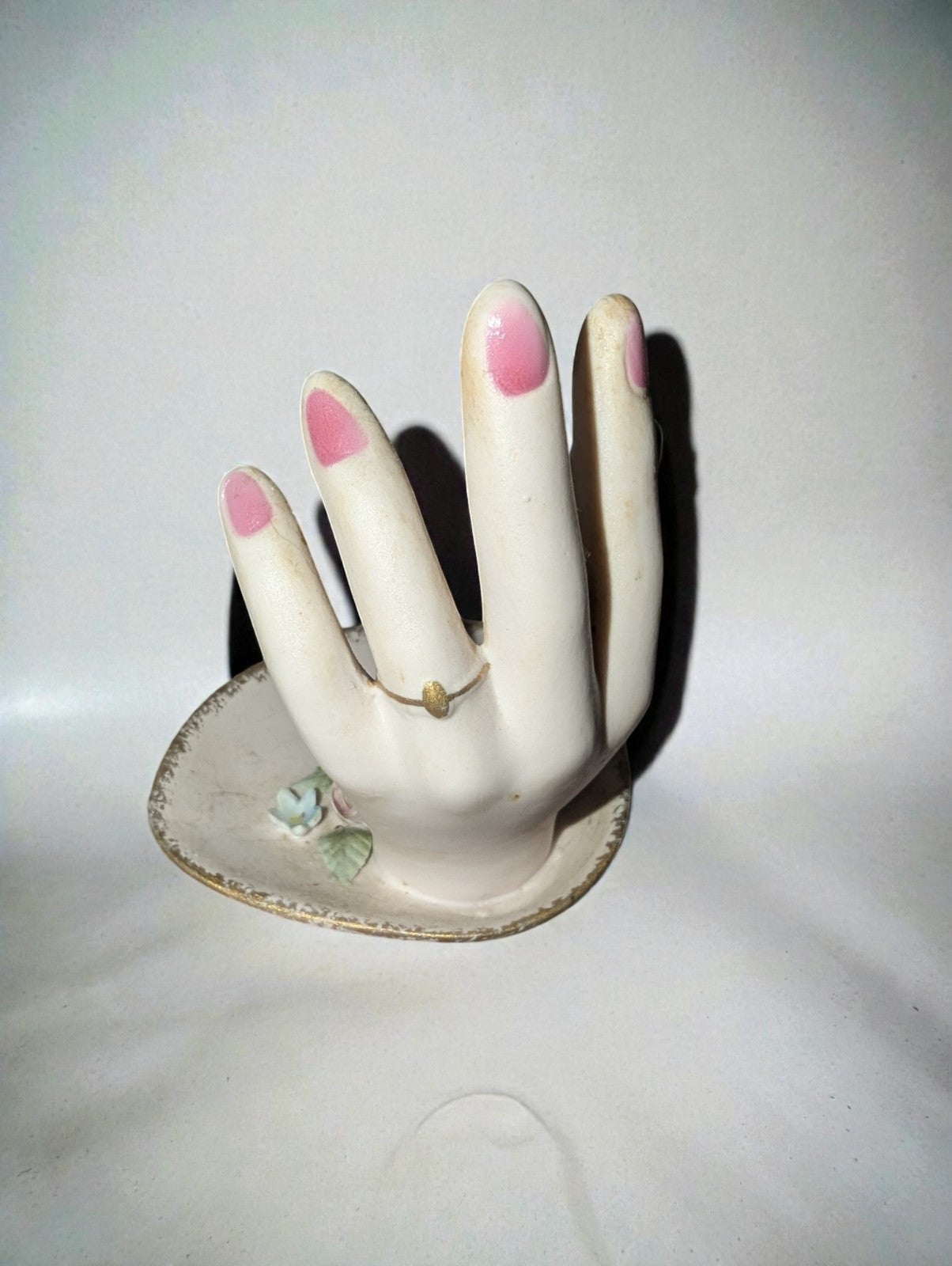 Vintage Lefton China Collection 3D Rose Design-Candle Holders, Vase, Hand