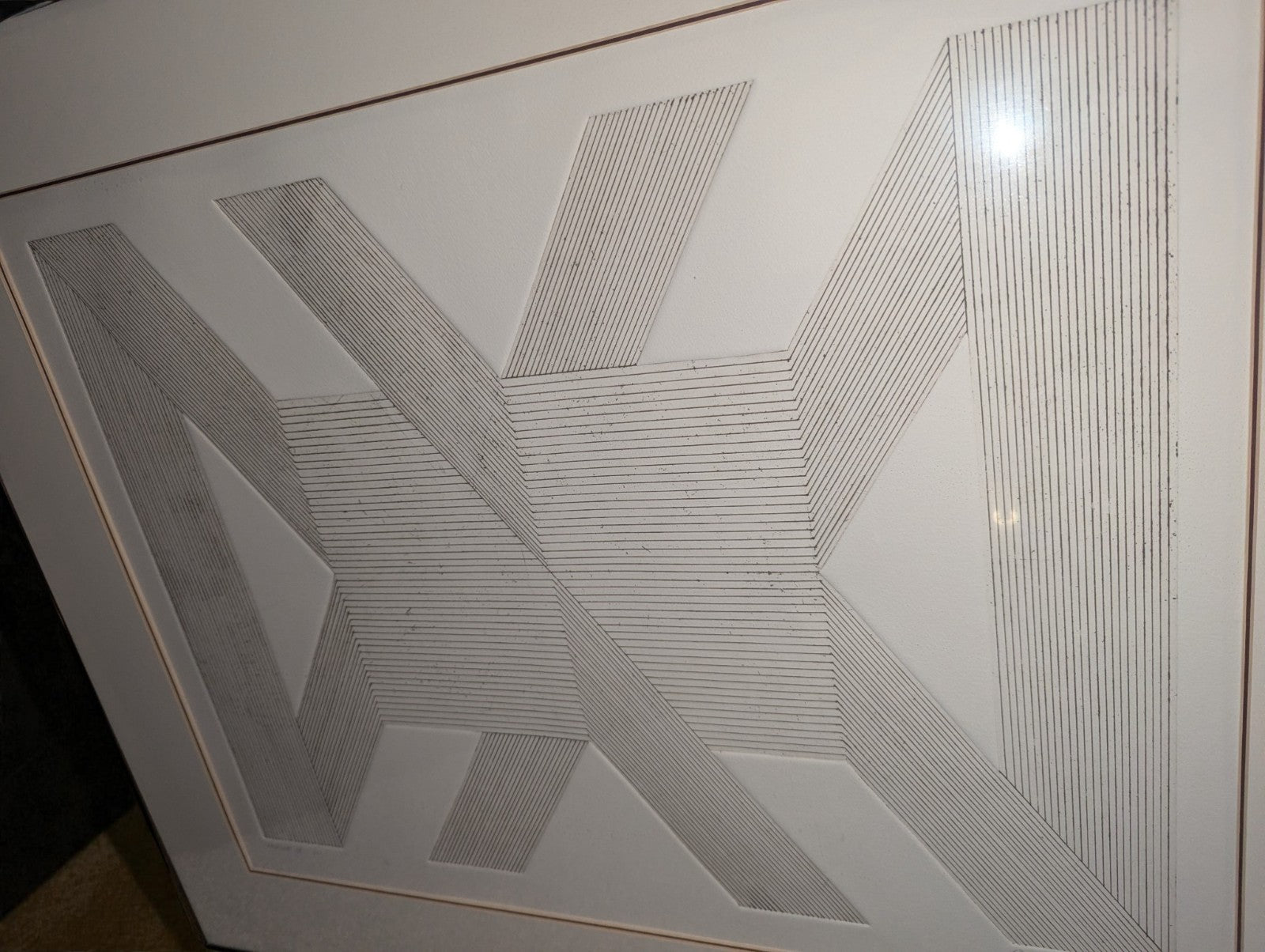 Bong Tae Kim 13/25 Hurum III W. Textured Lithograph Framed Artwork 29"x27.5"