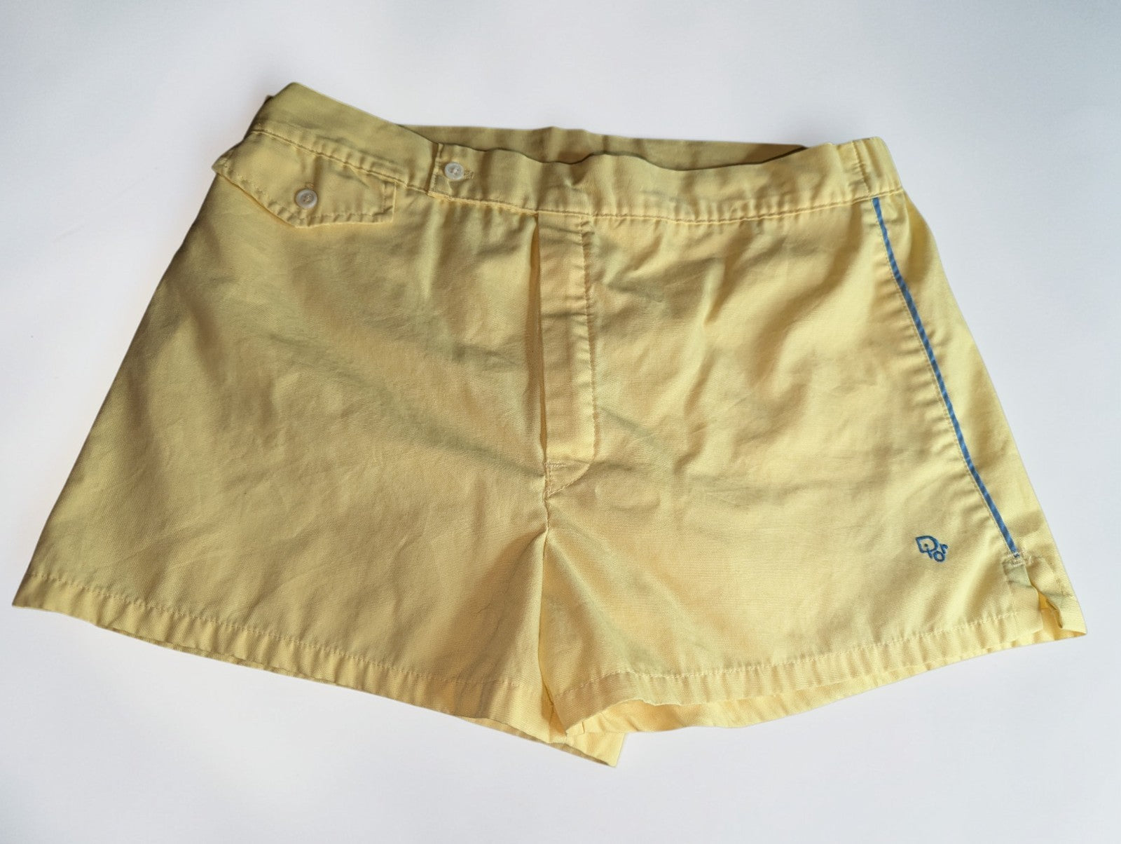 Vintage Christian Dior Men's Yellow Swim Trunks, Size 36