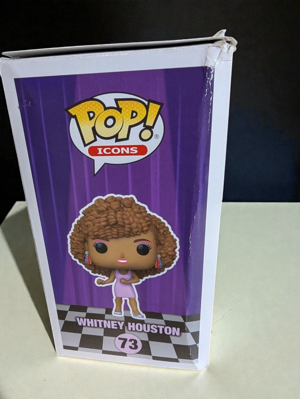 Funko Pop Whitney Houston #73, New in Box, Imperfect Box