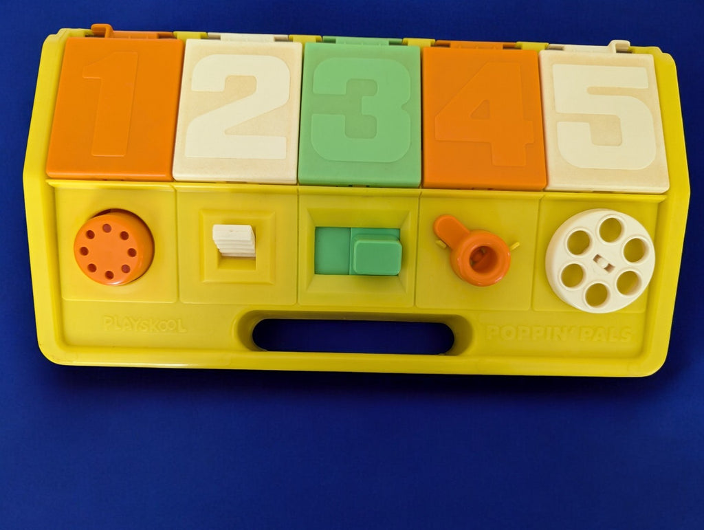 Vintage 1980s Playskool Sesame Street Toys (2)-Big Bird & Poppin' Pals