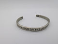 Sergio Lub Peace Silver Magnetic Bracelet, German Silver 7"