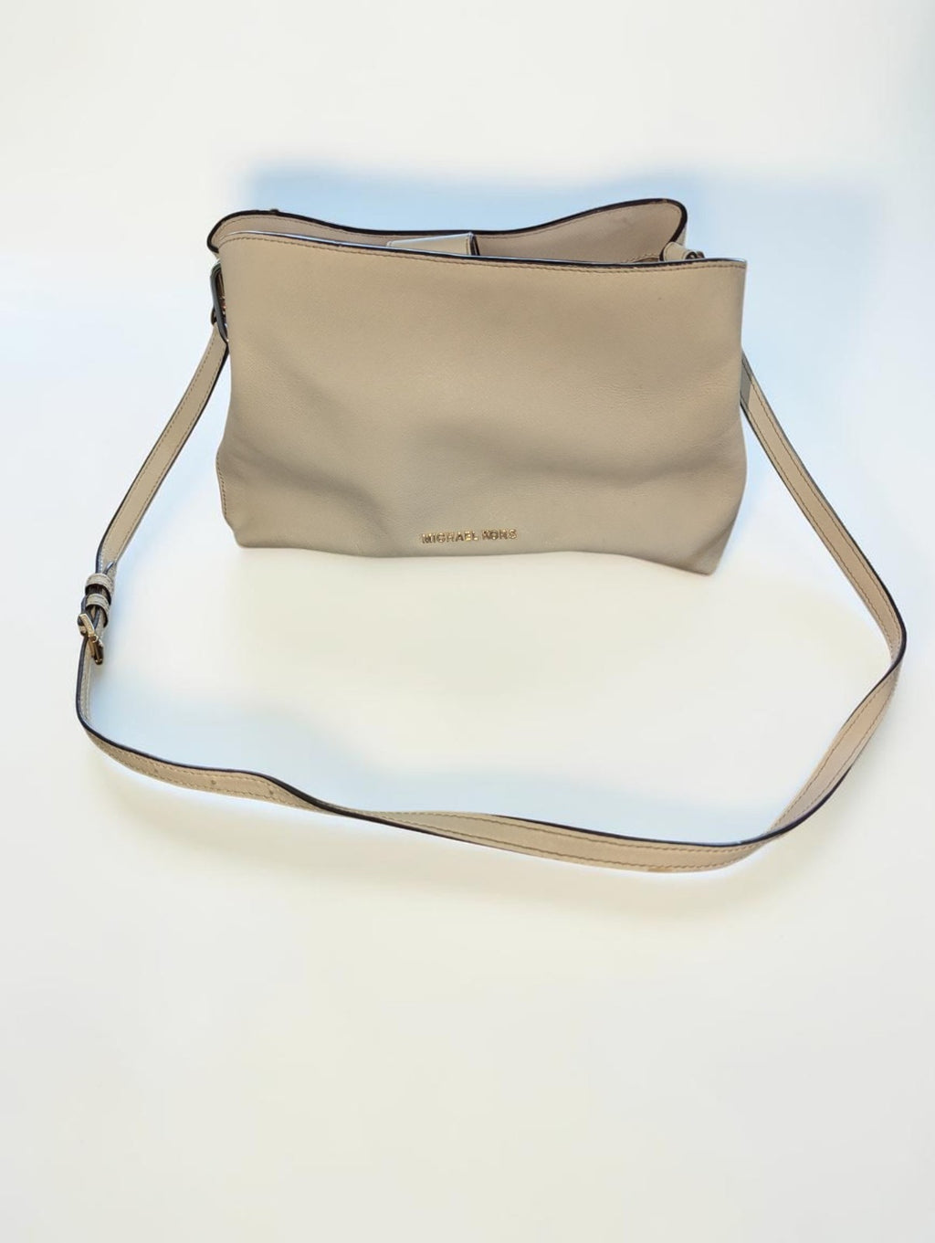 Michael Kors White Pebbled Leather Crossbody Bag