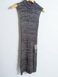 NWT BCBG Max Azria Black Metallic Knee Length Knit Sleeveless Dress, Size XXS