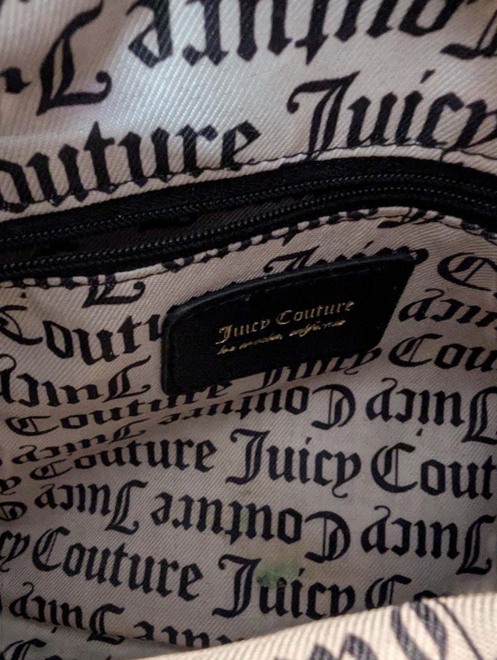 Juicy Couture Let's Get Cozy Plush Satchel Purse, Black