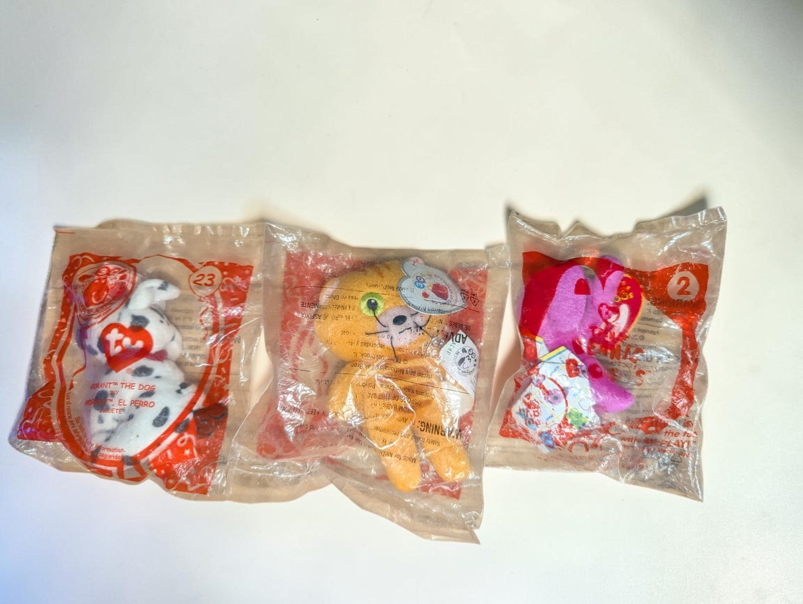 McDonald's TY Teenie Beanie Boos Happy Meal Toy Lot, 2 Extra
