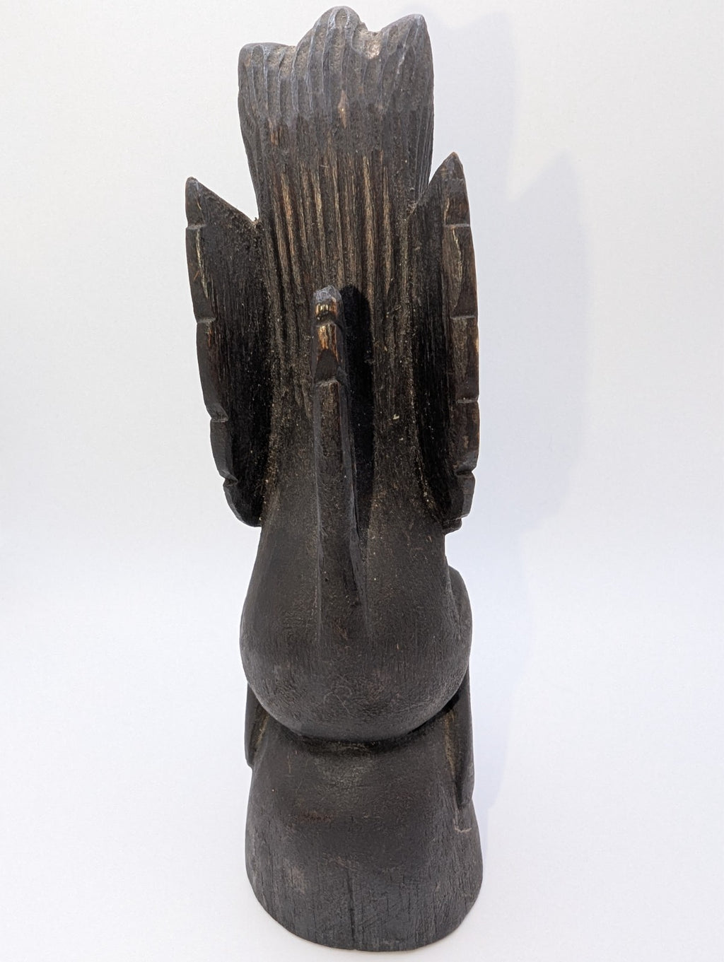 Vintage Wood Carved Garuda Mythology Bird, 7.5" Tall