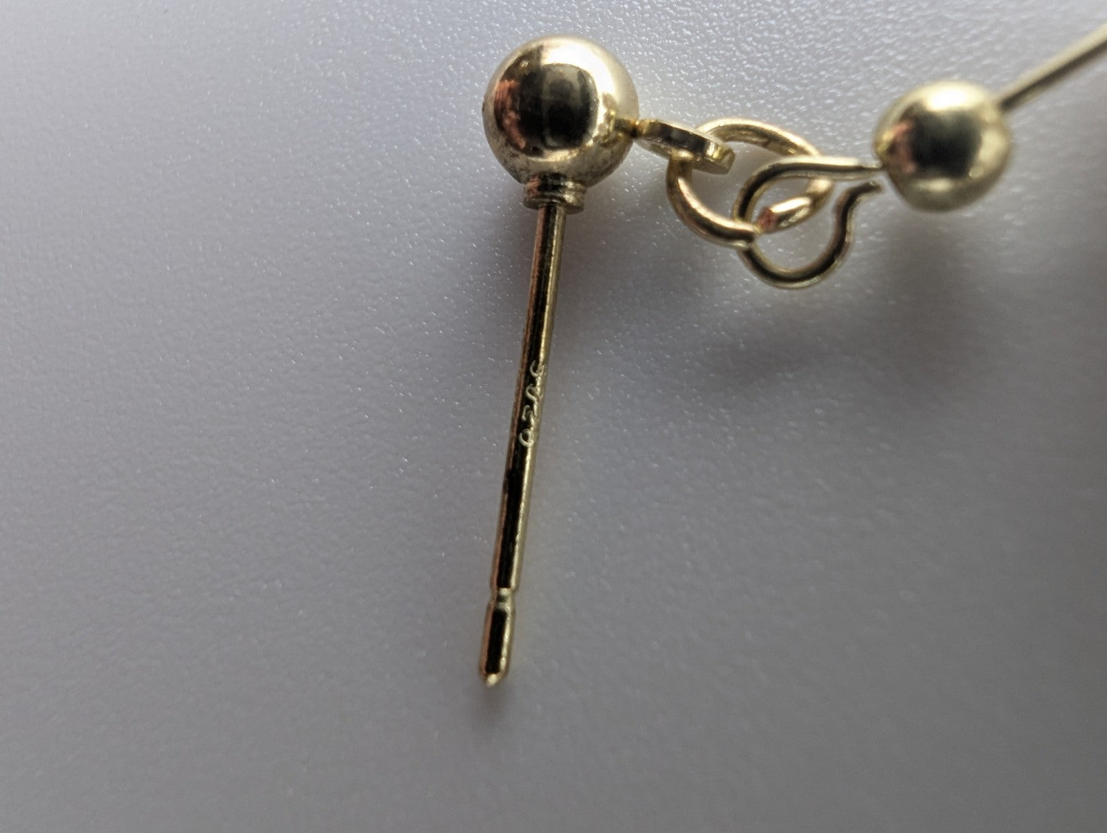 Natural Pearl 925 Gold Plated Hoop Stud Earrings