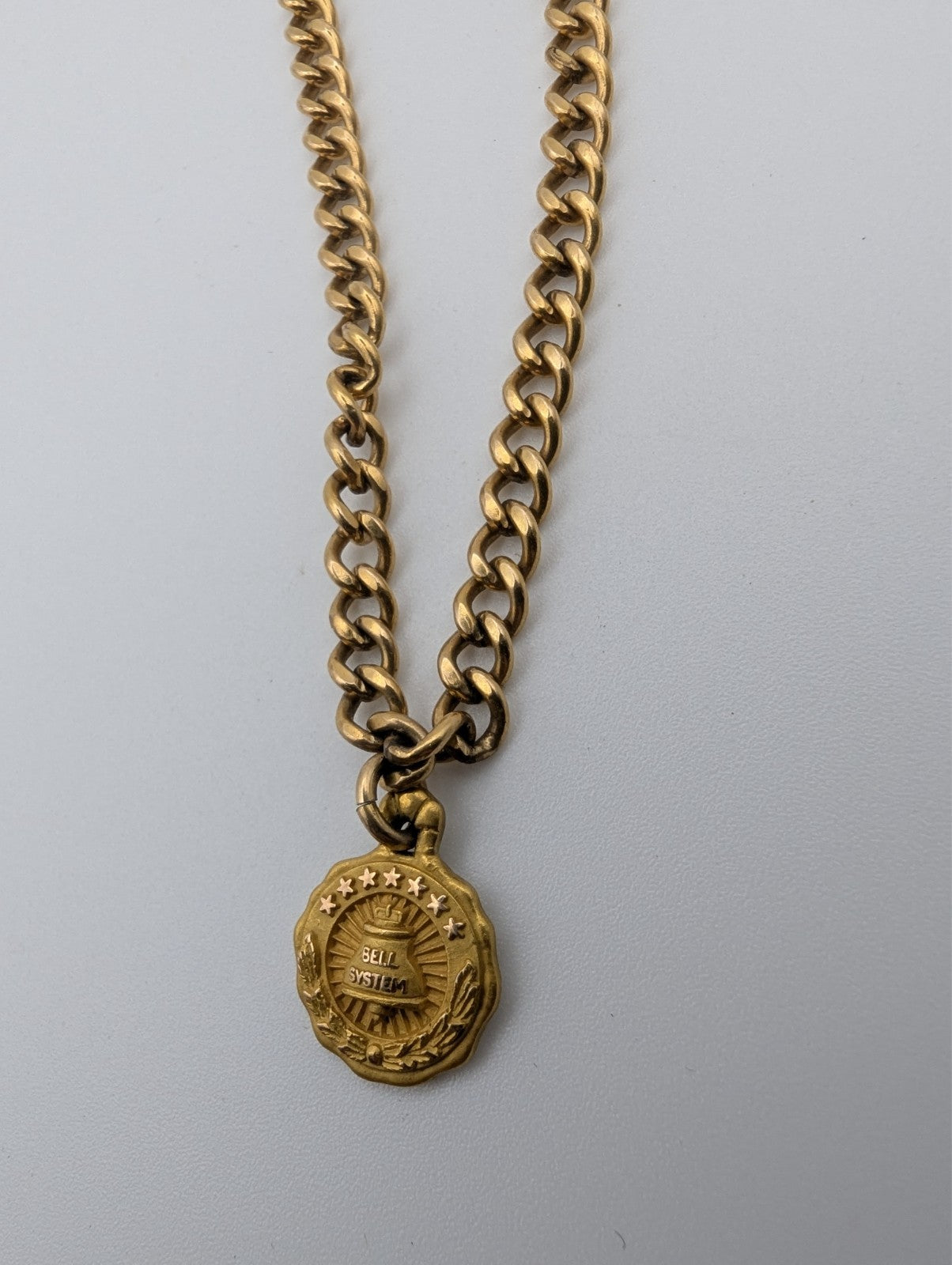 Vintage 10K Gold Filled Bell System Bracelet, 7"
