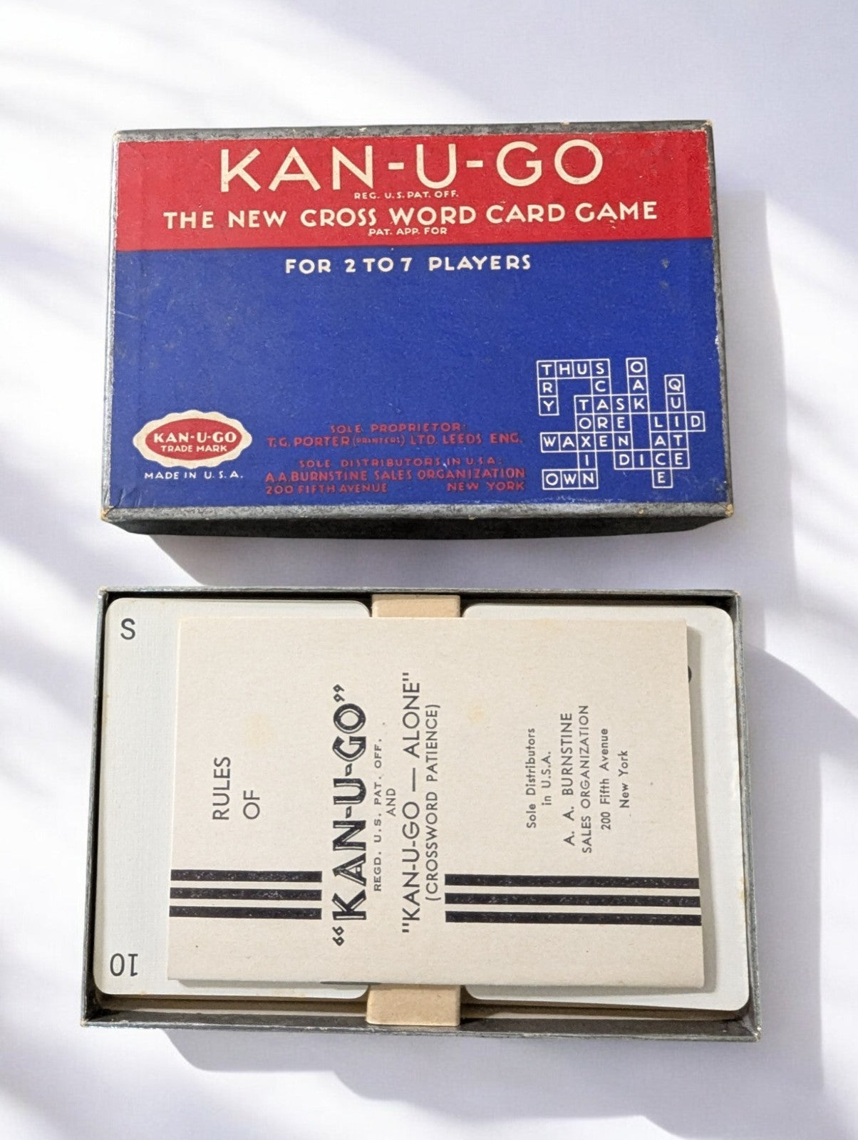 Vintage 1937 KAN-U-GO Crossword Game