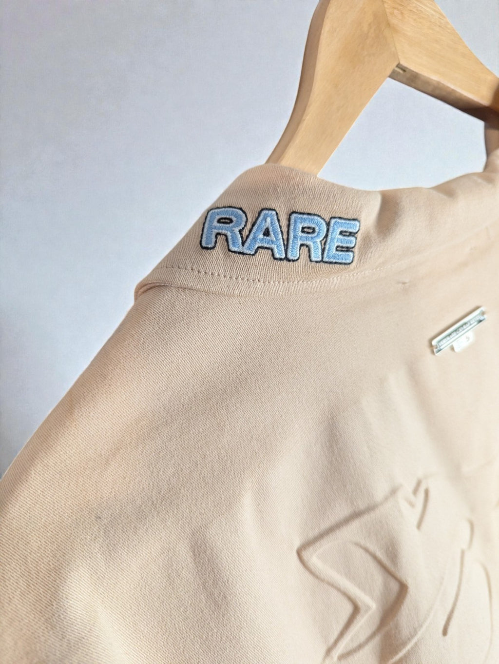 Very Rare Cyber Sigil Embossed Button-up Shirt Tan, Large (Button Missing Back)