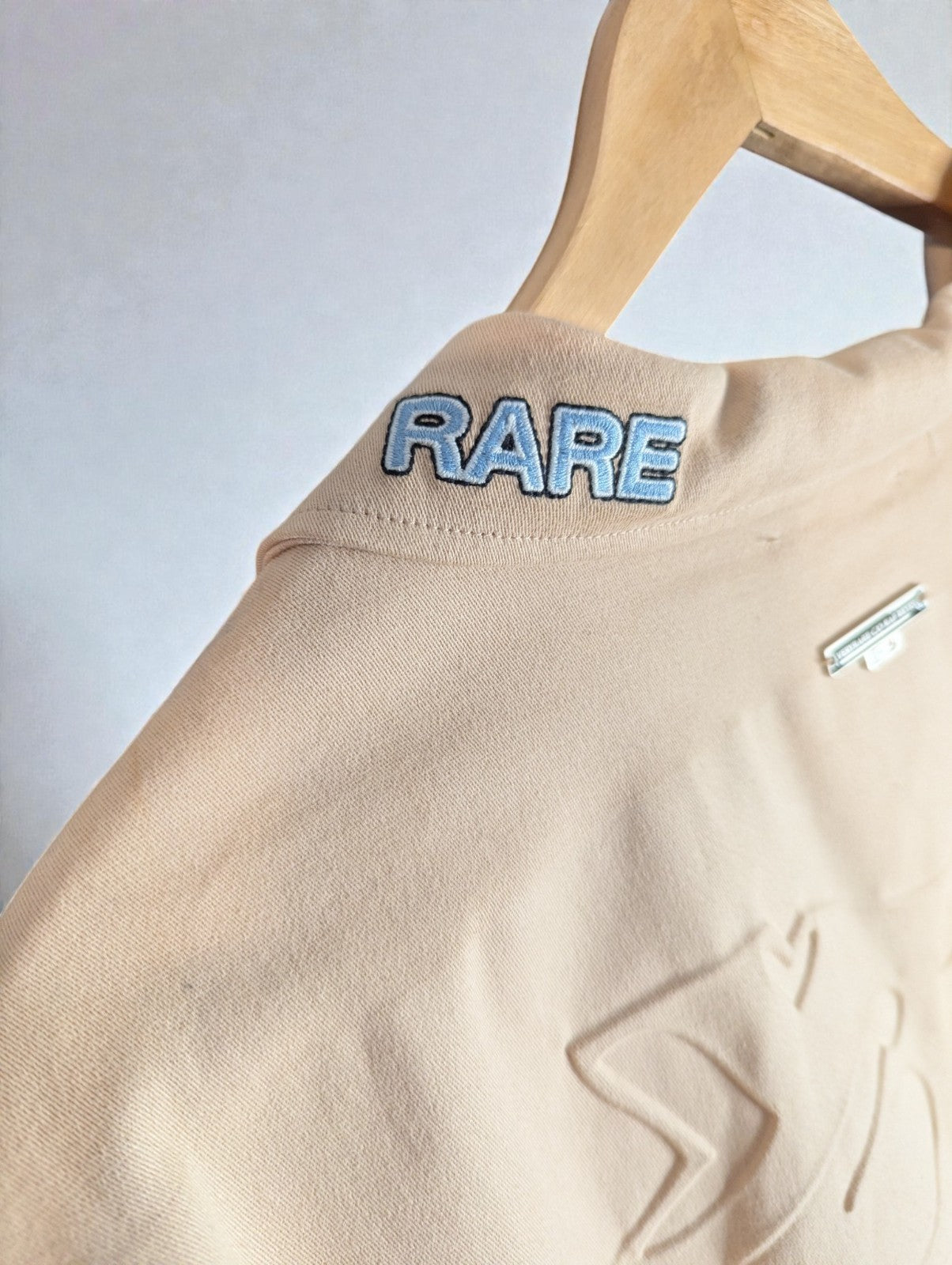 Very Rare Cyber Sigil Embossed Button-up Shirt Tan, Large (Button Missing Back)