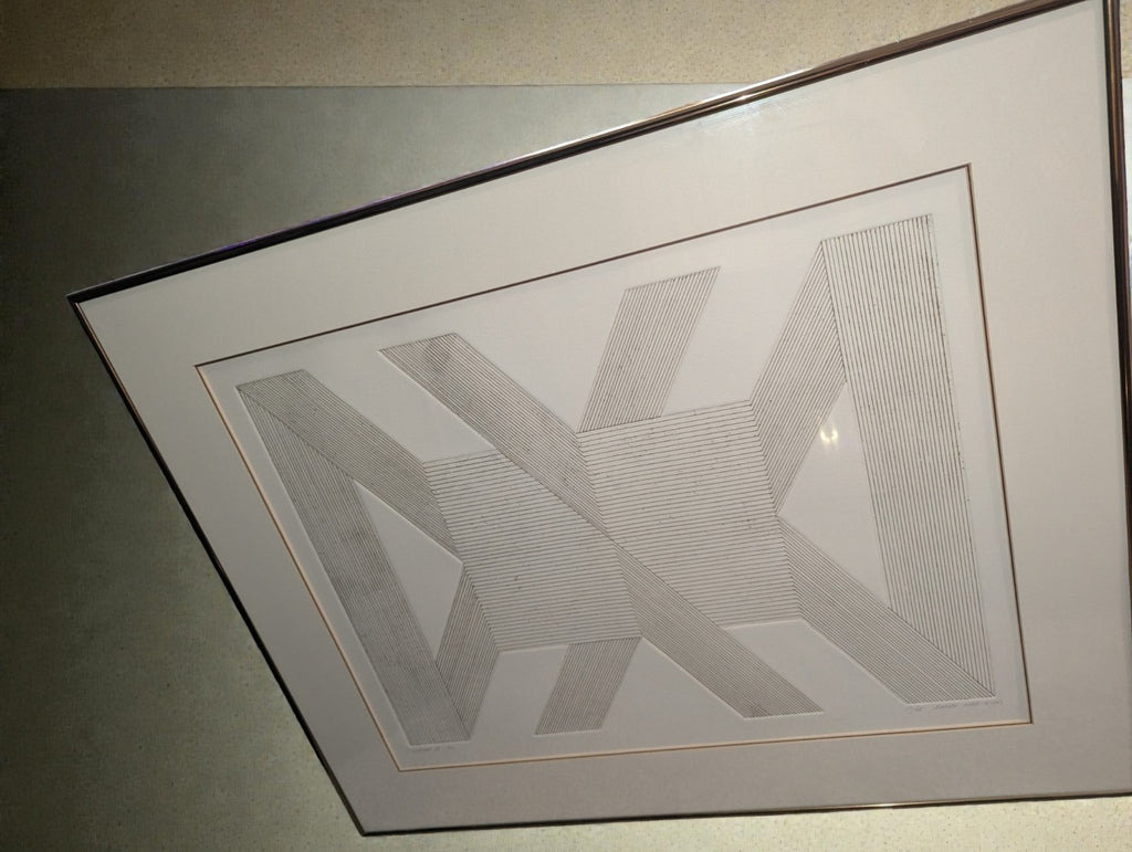Bong Tae Kim 13/25 Hurum III W. Textured Lithograph Framed Artwork 29"x27.5"