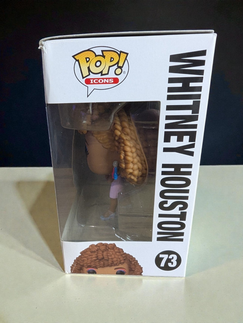 Funko Pop Whitney Houston #73, New in Box, Imperfect Box