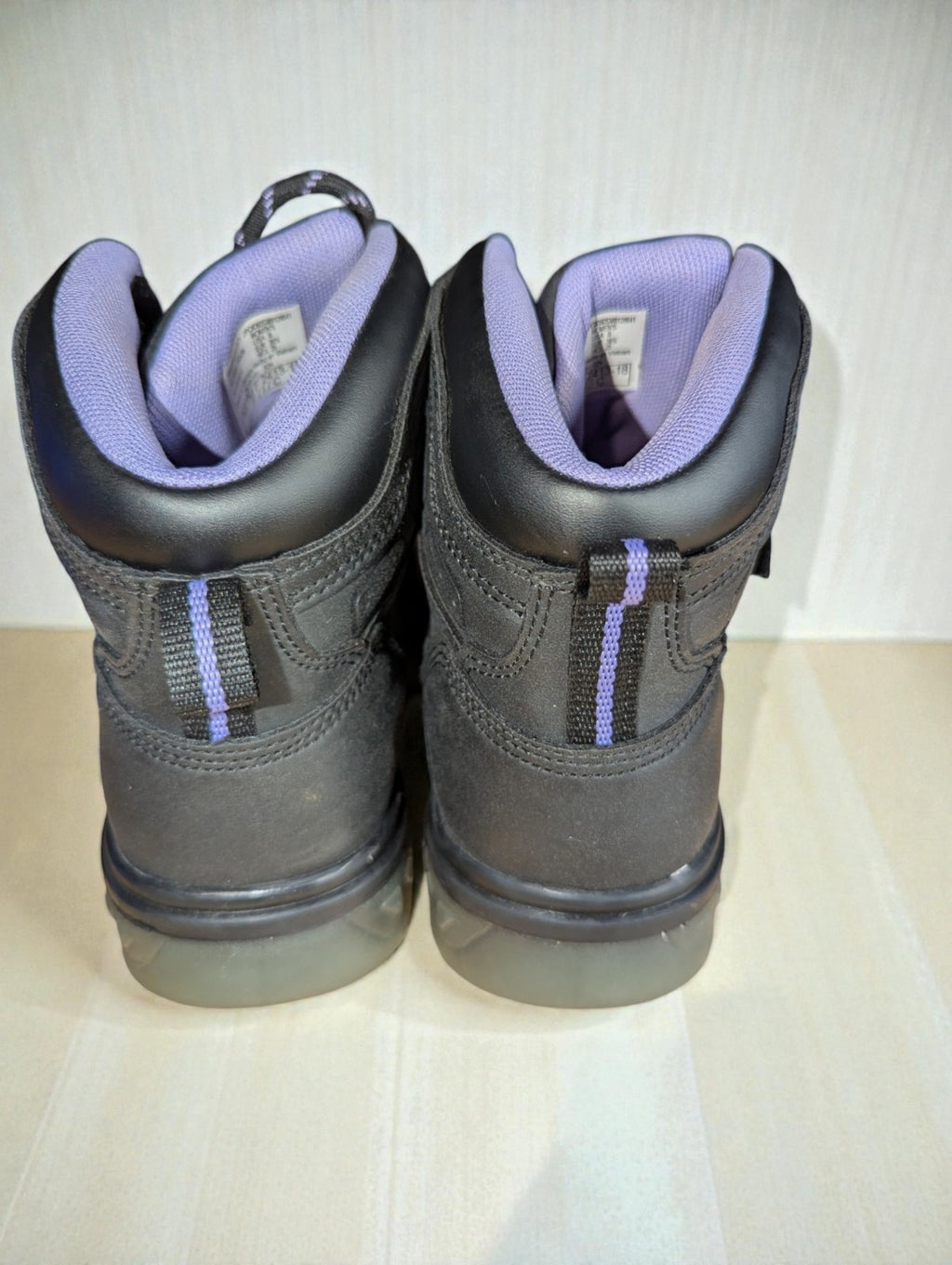 Brahma Women's Combustion 6" Steel Toe Work Boots, Size 8 Black and Purple