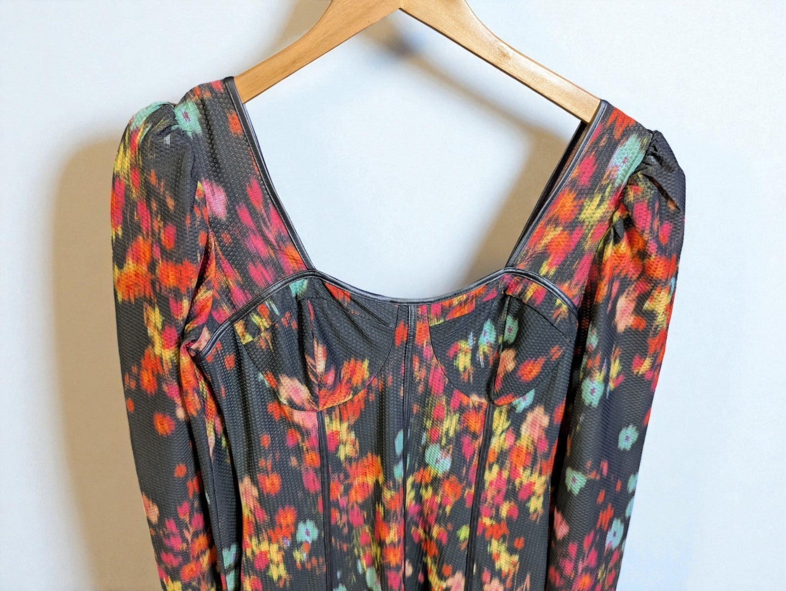 Guess Blurred Floral Print Bustier Minidress, Size M