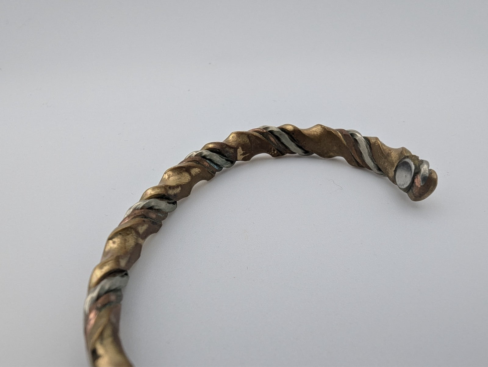 Sergio Lub Mix Metal Cuff Bracelet, Solid Copper, Jewler's Brass, German Silver