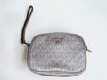 Michael Kors Jet Set Charm Double Zip Wristlet, Rose Gold Monogram Design