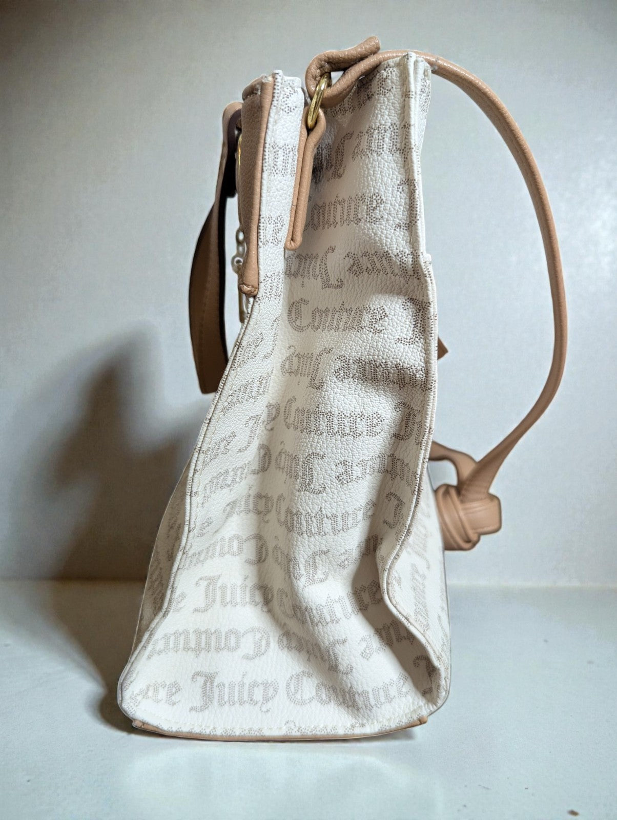 Juicy Couture Tan and Cream Shoulder Bag with Strap