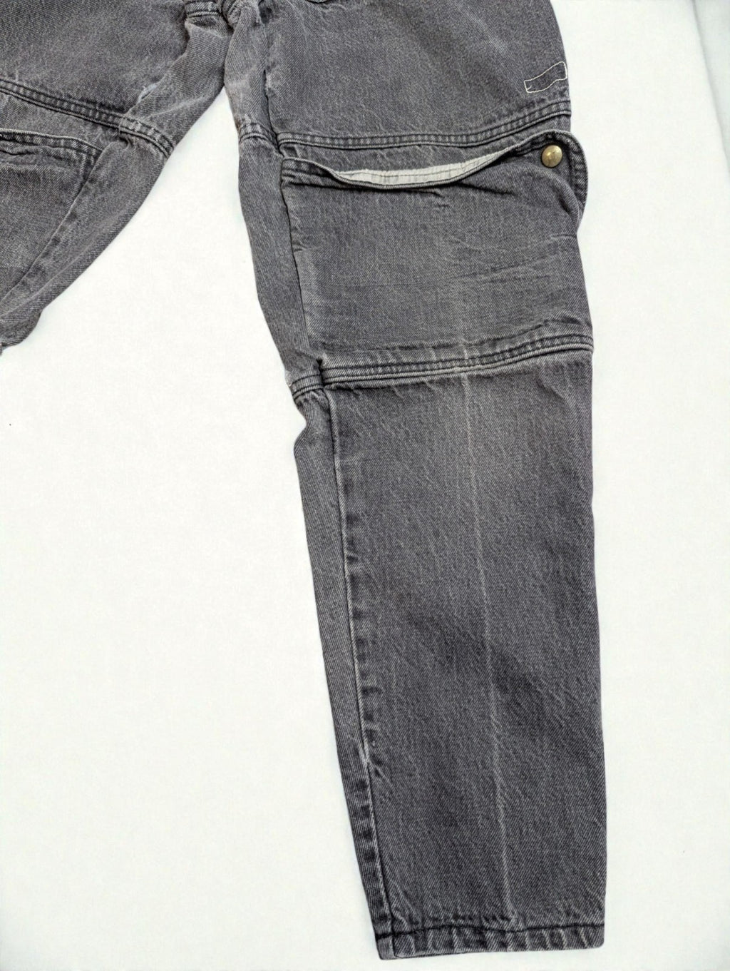 Y2K Guess Denim Women's Cargo Jeans Utility Pockets Grey, Size 2