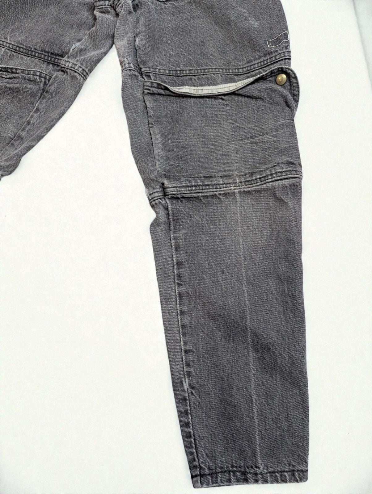 Y2K Guess Denim Women's Cargo Jeans Utility Pockets Grey, Size 2