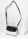 Kate Spade New York Jackson Street Harlyn Leather Crossbody Bag, Beige and Black