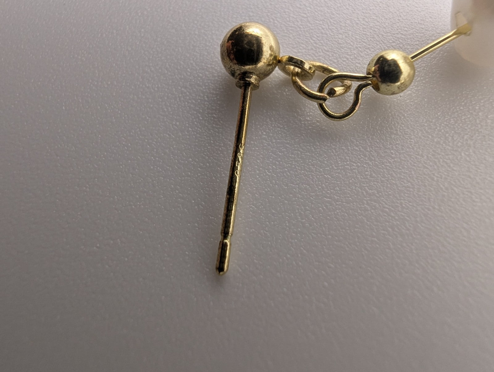 Natural Pearl 925 Gold Plated Hoop Stud Earrings