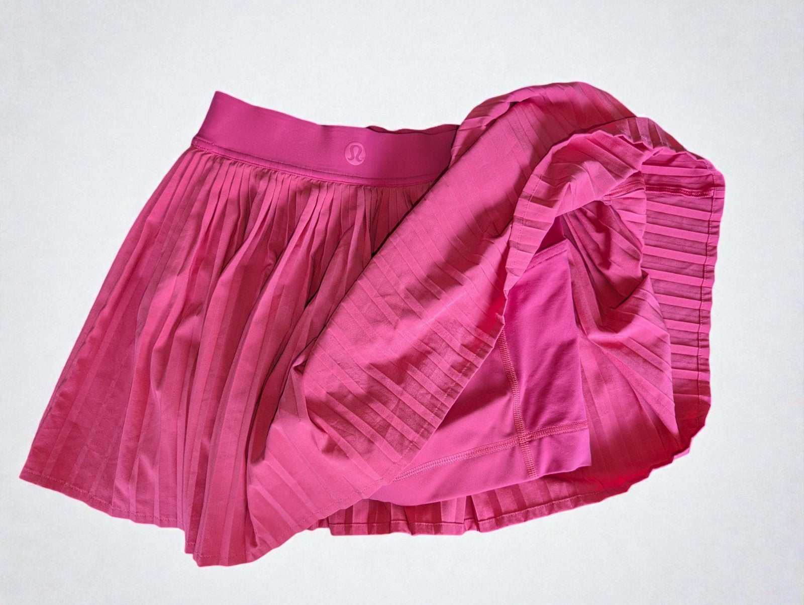 Lululemon Pink Varsity High-Rise Pleated Mini Tennis Skirt, Small