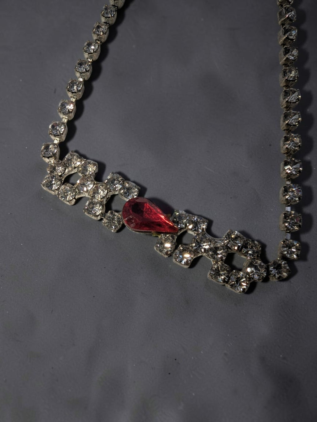 Christina Collection Red and White Crystal Bracelet, 7.5"