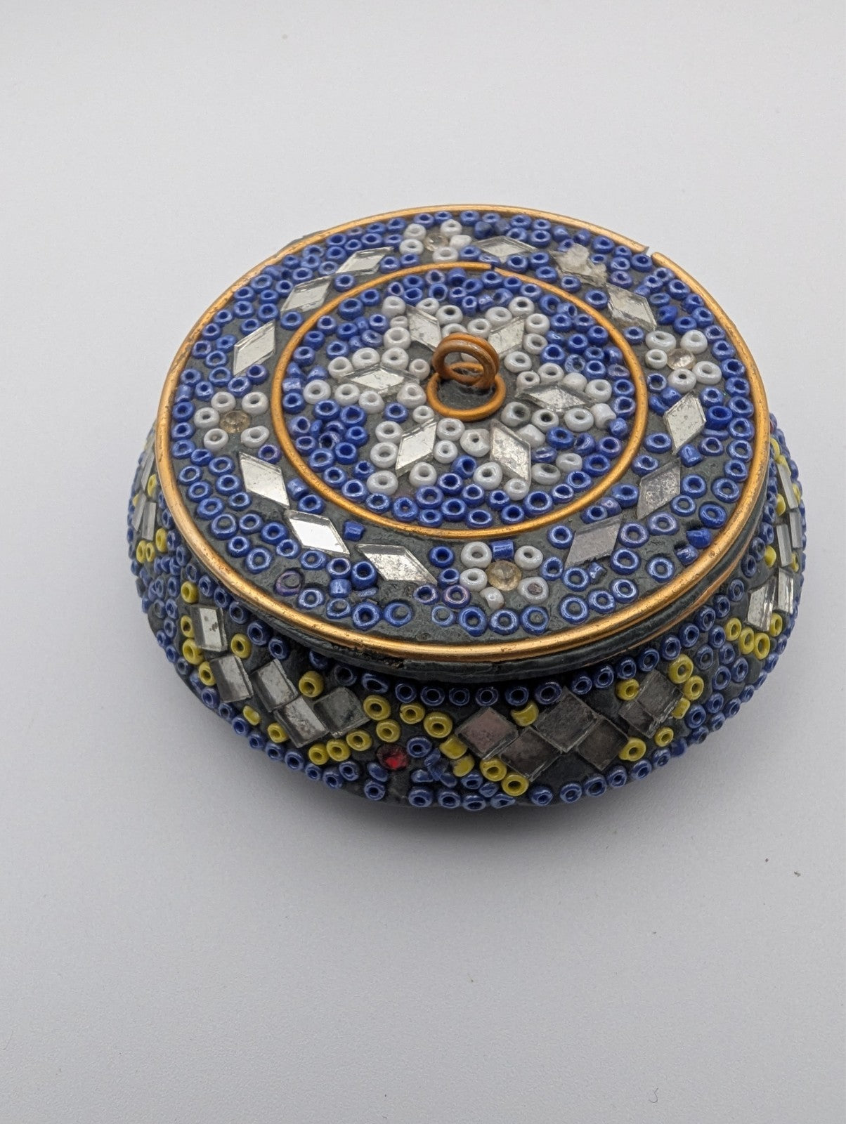 Beaded Trinket/Jewelry Boxes Set of 2