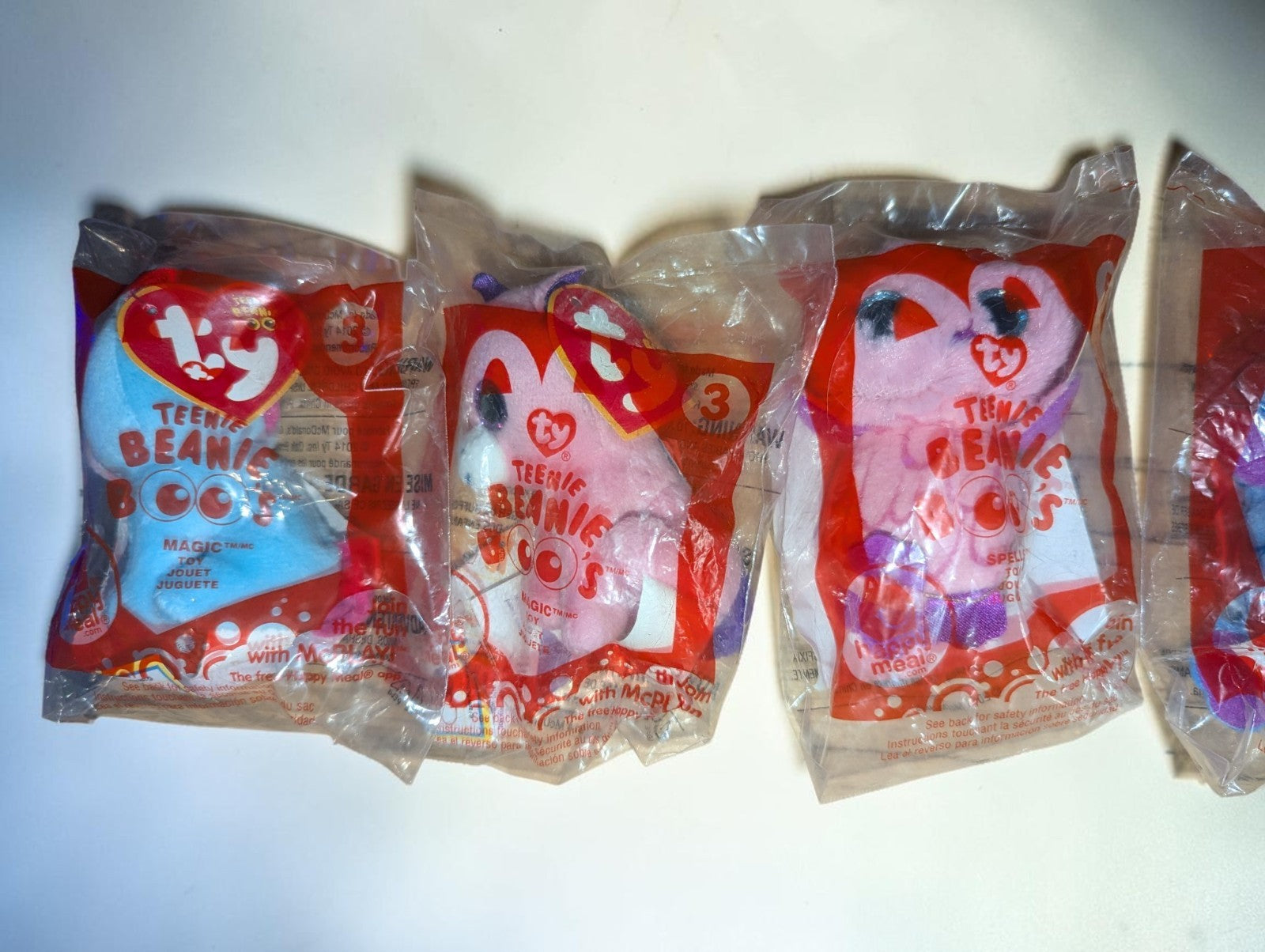 McDonald's TY Teenie Beanie Boos Happy Meal Toy Lot, 2 Extra