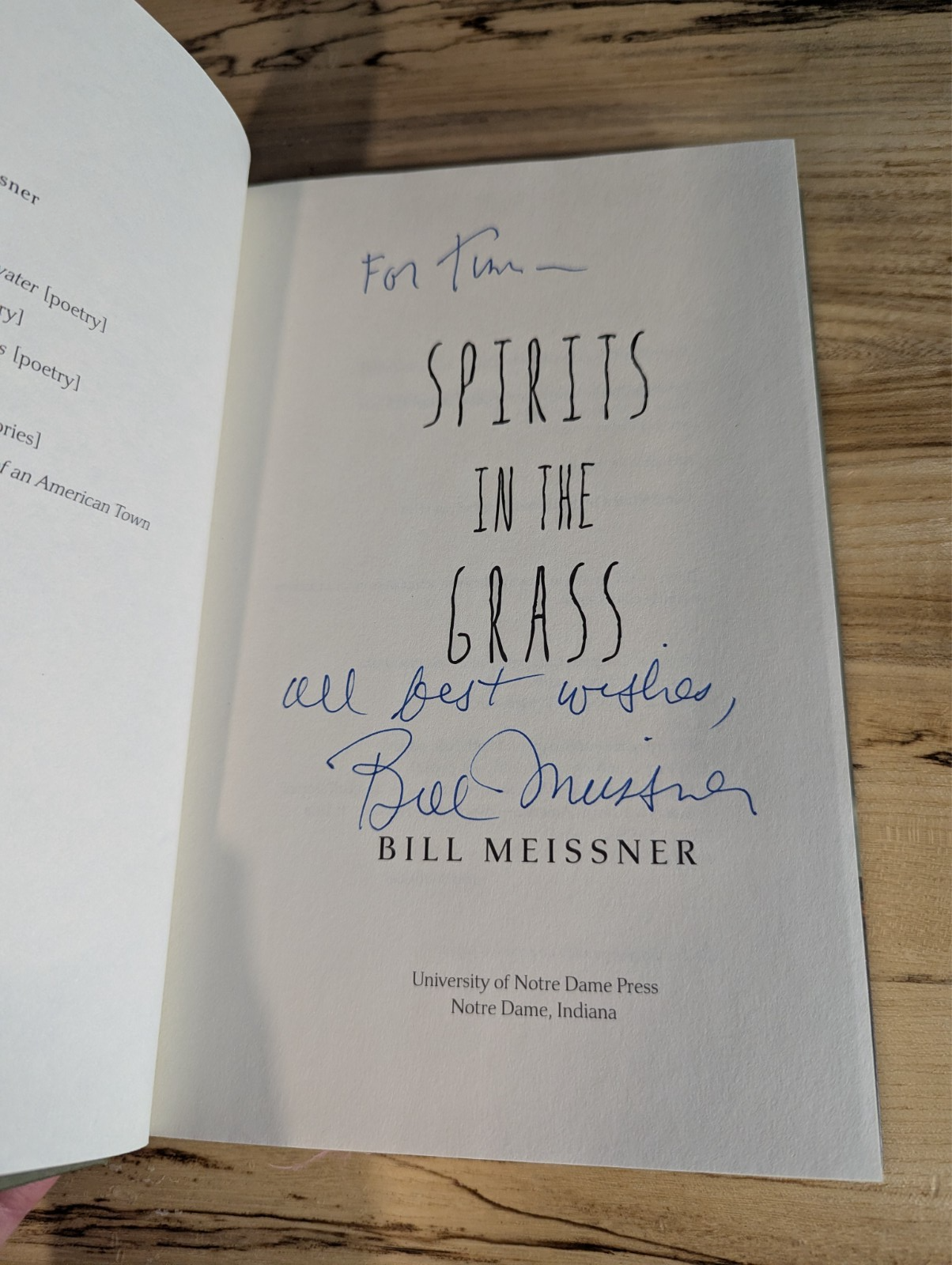Spirits in the Grass by Bill Meissner *Autograph Signed*