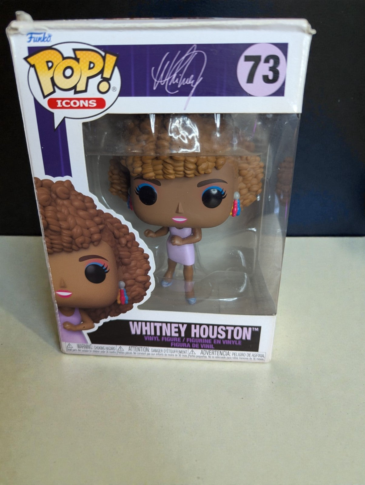 Funko Pop Whitney Houston #73, New in Box, Imperfect Box