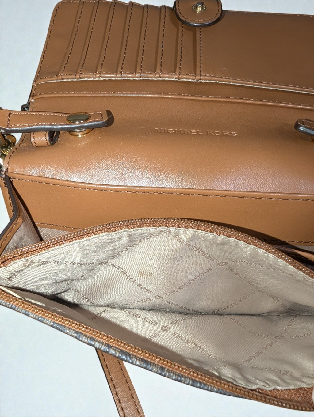 Michael Kors Jet Set Travel Medium Logo Smatphone Crossbody Bag Purse