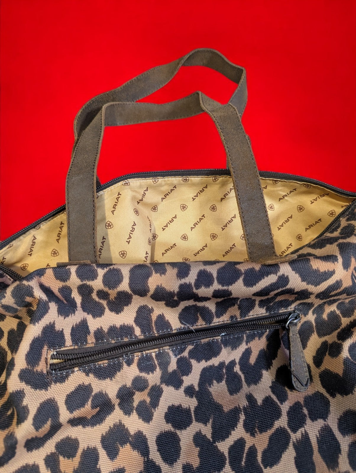 Ariat Leopard Print Nylon Tote Bag