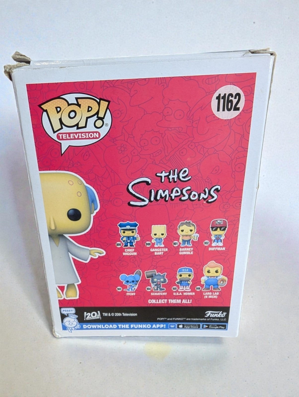 Funko Pop The Simpsons-Glowing Mr. Burns #1162 Glow in the Dark, Imperfect Box
