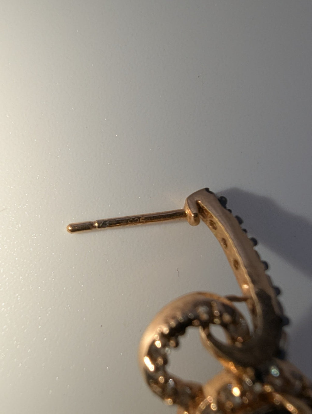 Black Onyx and Genuine Diamond Rose Gold Plated 925 Drop Earrings